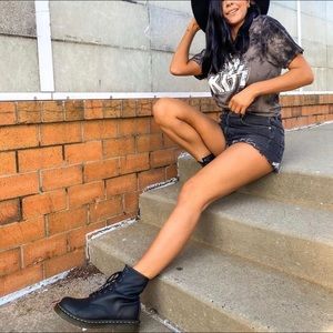 NEW! Black Patent *Faux Leather* Doc Combat Boots